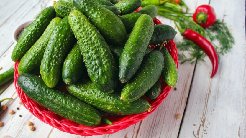 Cucumbers in the Ukrainian market