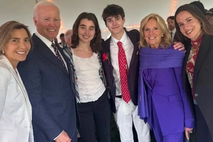 Biden makes first public appearance after cancer diagnosis
